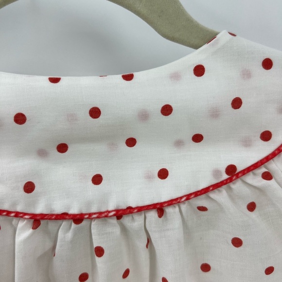 Dan-Ellen vintage, granny cottage core floral, polkadot snap front house dress - Picture 5 of 14